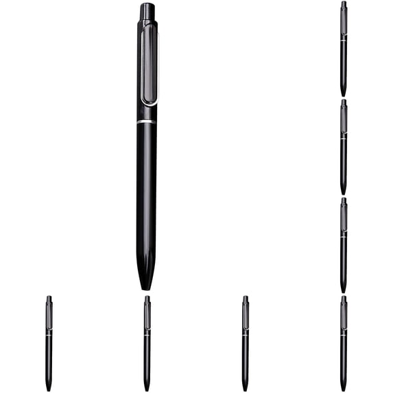 Smooth Plastic Retractable Pens 0.5mm Black Ink Optimal for Journaling Note Taking Handwriting Office