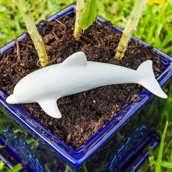 Smooth Realistic Dolphin 7" STOCK Ceramic Bisque Ready To Paint Pottery