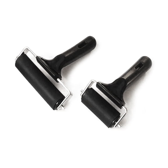 Smooth Rollers 2 Pack Rubber Rollers for Printmaking, Inkings Block,Crafts