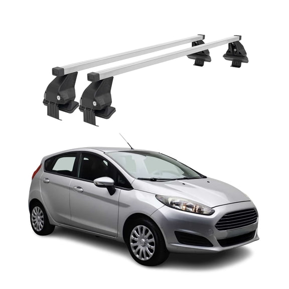 Smooth Roof Racks Cross Bars Carrier for Ford Fiesta Hatchback 2014-2019 Gray 2x