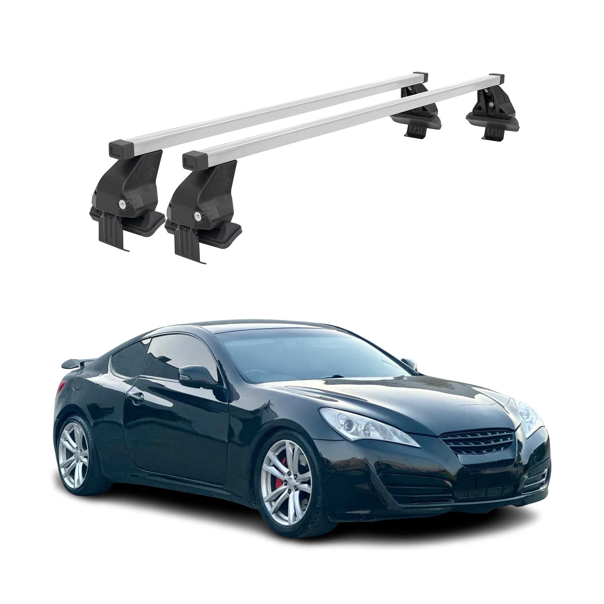Smooth Roof Rack For Hyundai Genesis 2009-2014 Silver Carrier Cross Bar ...