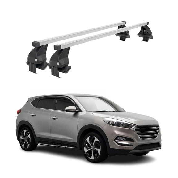 Smooth Roof Racks Cross Bars Luggage Carrier for Hyundai Tucson 2016-2021 Gray
