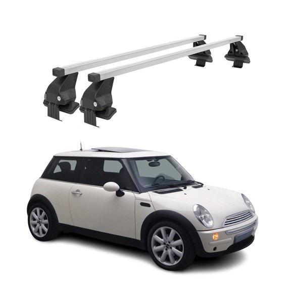 For 2001-2013 Mini Cooper Hatchback Smooth Roof Racks Cross Bars Carrier Gray 2X