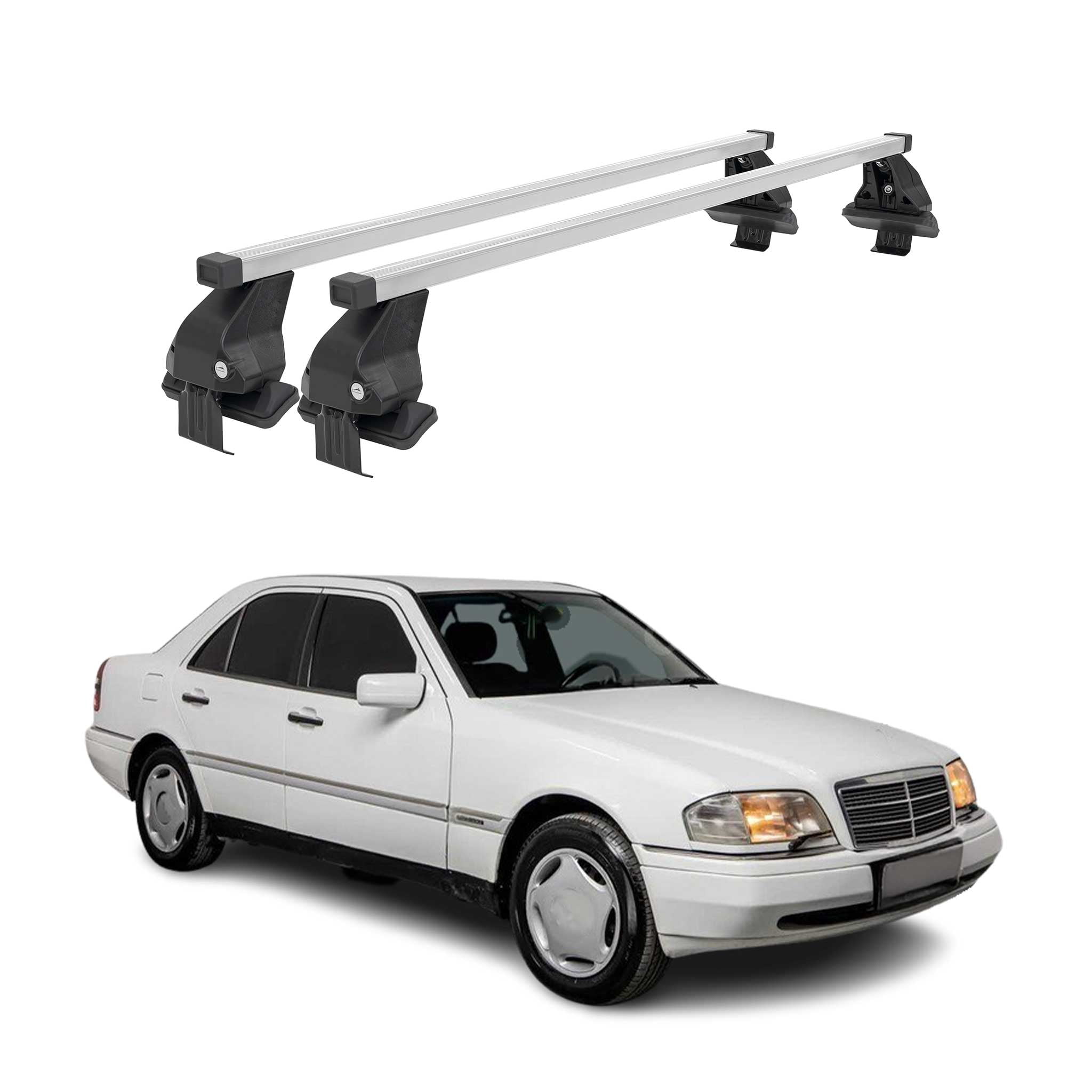 Smooth Roof Racks Cross Bars for Mercedes C Class W202 1995-2000 Steel ...