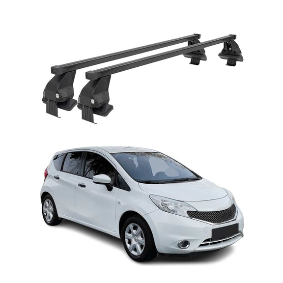 Smooth Roof Racks Cross Bars Luggage Carrier for Nissan Versa 2012-2019 Black 2x