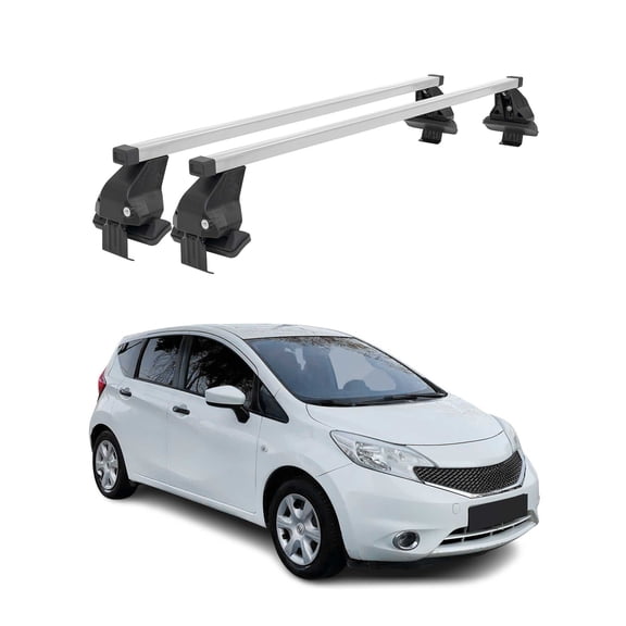 Smooth Roof Rack For Nissan Versa 2013-2023 Silver Carrier Top Cross Bar Luggage