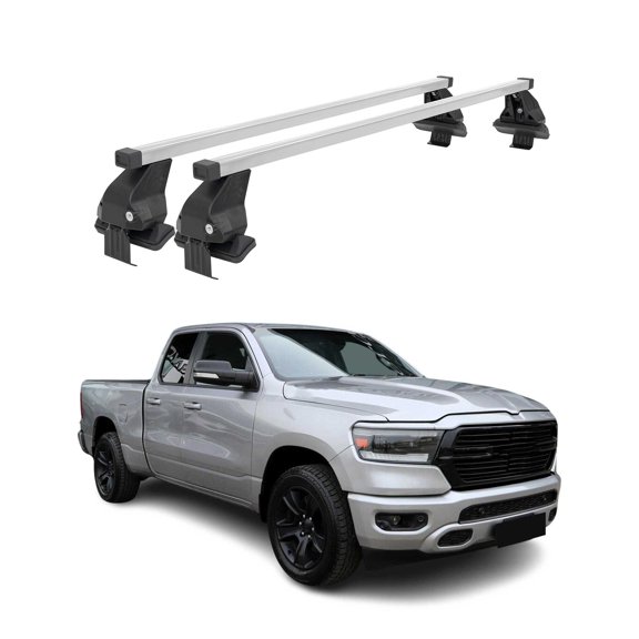 Smooth Roof Rack For RAM 2500 2009-2018 Silver Cargo Carrier Cross Bar Luggage