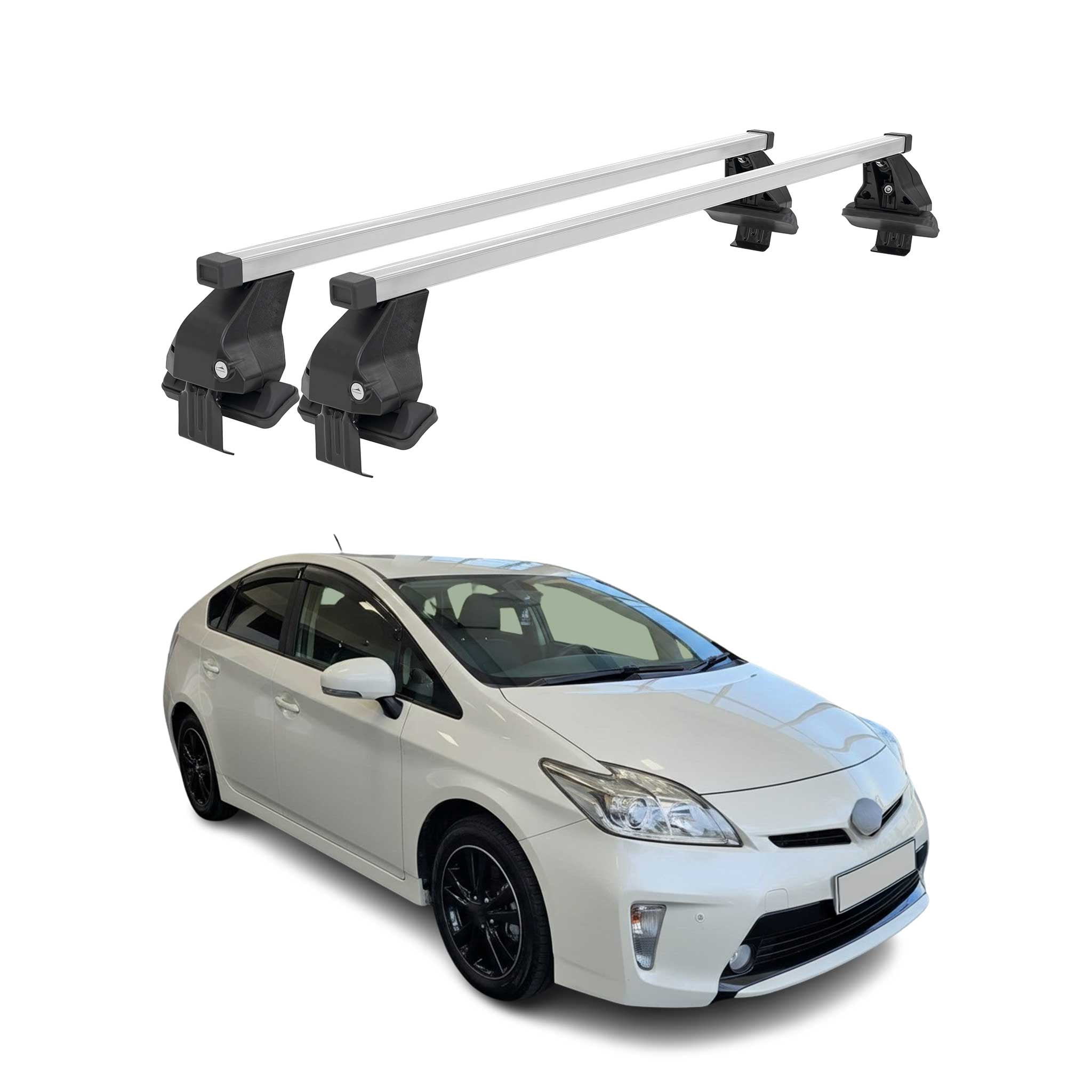 Smooth Roof Rack For Toyota Prius 2010-2015 Silver Carrier Top Cross Bar Luggage
