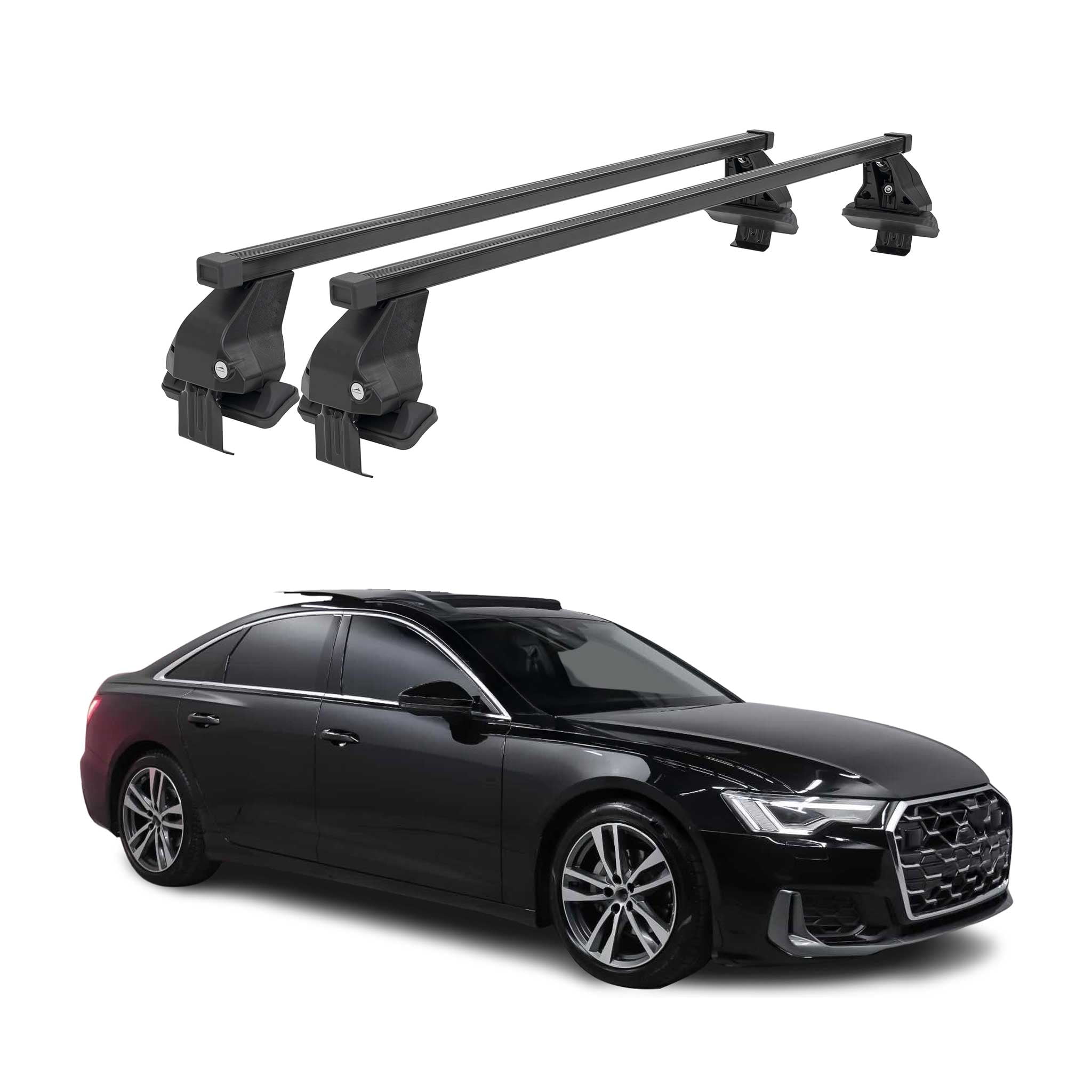 Smooth Roof Racks Cross Bars Luggage Carrier for Audi A6 Sedan 2019 ...