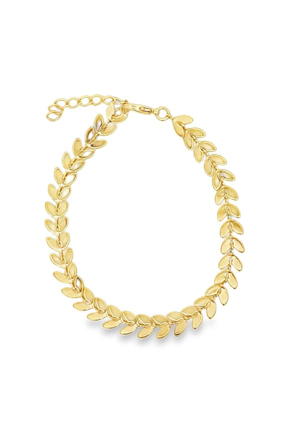 Smooth Rounded Chevron Arrow Bracelet (I308A)