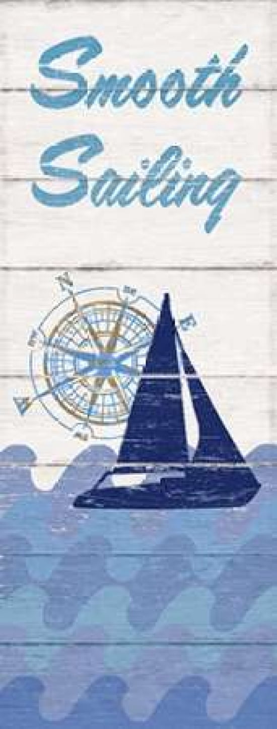 Smooth Sailing Panel Canvas Art - Sam Appleman (24 x 48)