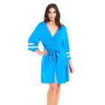 thumbnail image 1 of ICOLLECTION Comfy Modal Ultra Soft Day/ Night Robe w/ Contrast Lace Blue, 1 of 2