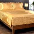 thumbnail image 1 of Smooth Satin BedTite Sheet Set, Queen, Gold – Wrinkle-Resistant, Deep Pocket, Soft & Secure Fit, 1 of 7