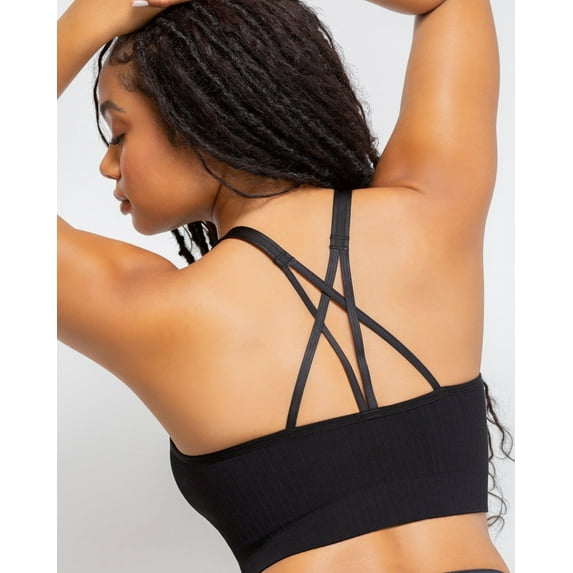 Smooth Seamless Comfort Wireless Longline Bra - Black Hue