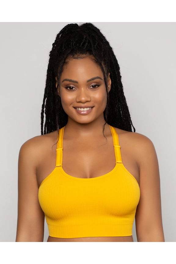 Smooth Seamless Comfort Wireless Longline Bra - Saffron