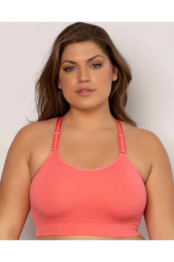 Smooth Seamless Comfort Wireless Longline Bra - Sun Kissed Coral