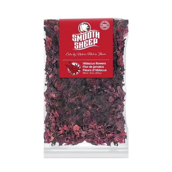 Smooth Sheep Hibiscus Flowers - 100% All Natural - 1 lb (16oz) Flor De Jamaica - Authentic Mexican Jamaica –Agua Fresca de Jamaica Tradicional – Hibiscus Tea –