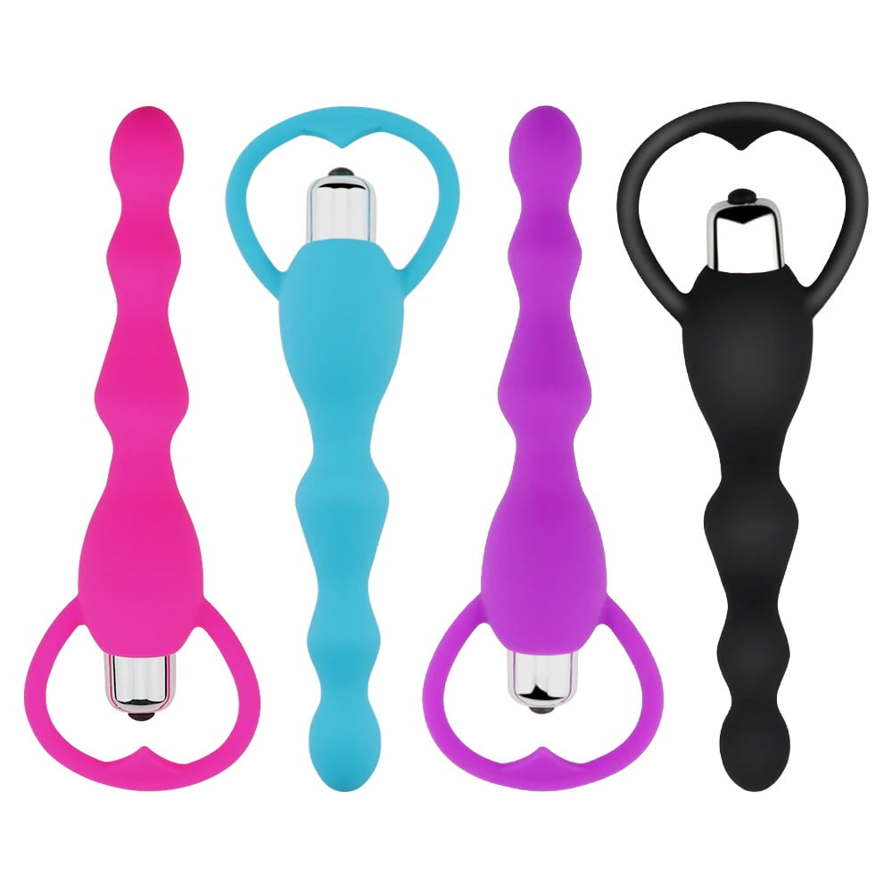 Smooth Silicone Anal Vibrator Adult Toy Vibrating Butt Beads Smooth Short  Small - Walmart.com