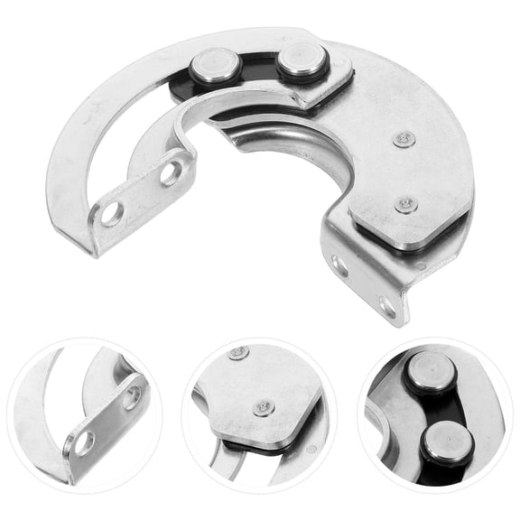Smooth Sliding Stainless Steel Curved Door Hinges 180 Degree Invisible Design Plated Silver