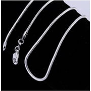 Smooth Snake Silver 1mm Chain Necklace 18-28 inches