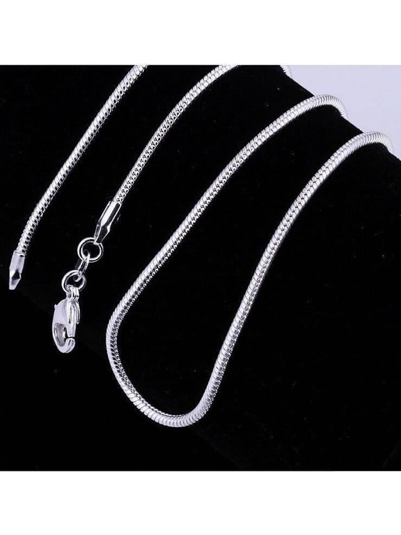Smooth Snake Silver 1mm Chain Necklace 18-28 inches