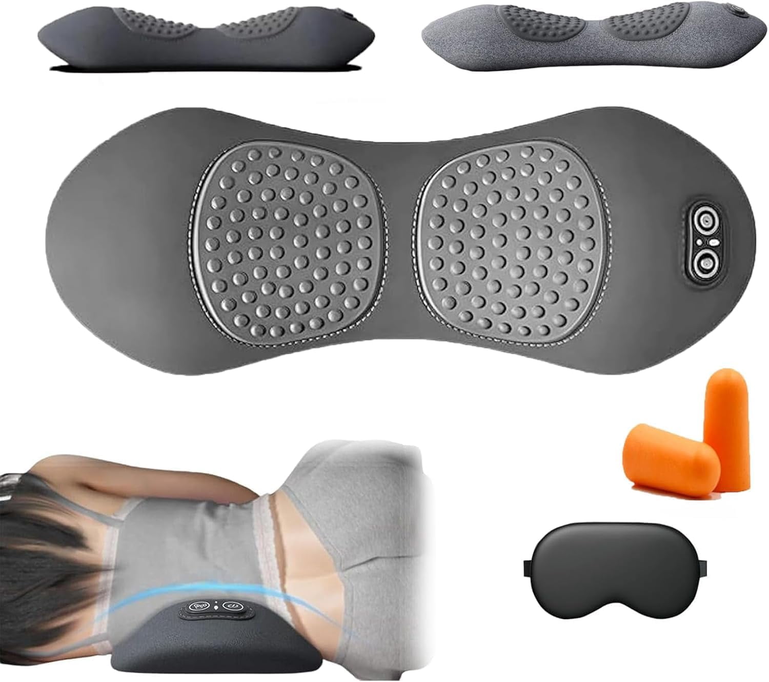 Smooth Spine Triple Fusion Back Massager, 2025 Upgraded 3 in 1 Back Massager, Massage Relaxer for Neck, Shoulders and Back Suitable for Pain Relief (#A)