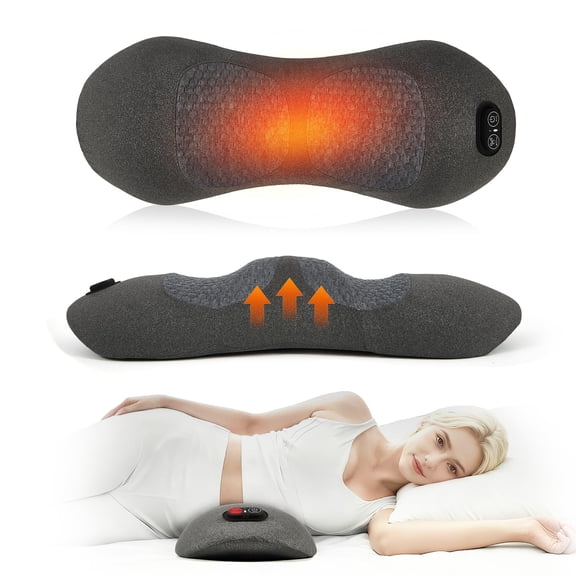 Smooth Spine Triple Fusion Back Massager with Heat - Sciatica Pain Relief & Spine Decompression Device, Deep Tissue Massager for Lower Back Pain WWSOGQH