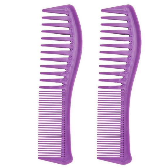 Smooth Surface Comb 2pcs Hair Comb Set Wide Fine Tooth Combs for Hair Types Lightweight Sturdy Hair Styling Essentials for Home Travel for Straight