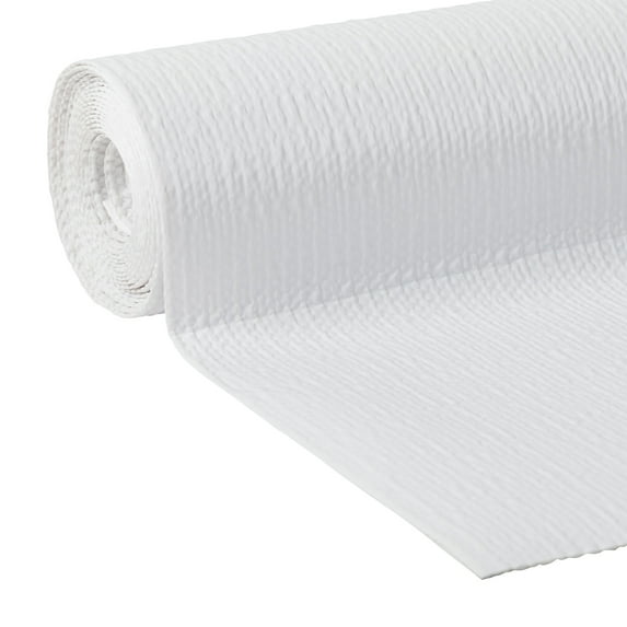 Smooth Surface Shelf Liner with Clorox, White, 20 in. x 8 ft. Roll