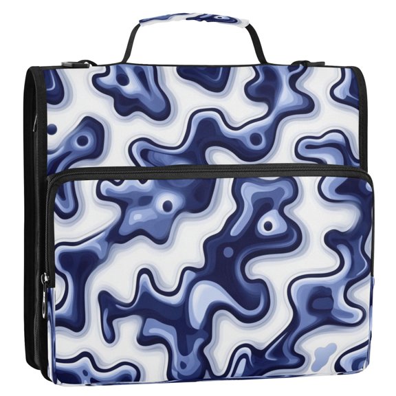 Smooth Texture Pattern Stripes Lines Zipper Binder Bag 3 Ring Binder Bag,Large Capacity Durable Binder Organizer Bag