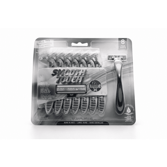 Smooth Touch Disposable Razors Nano Blades 8PK x2 (16 Razors Total)