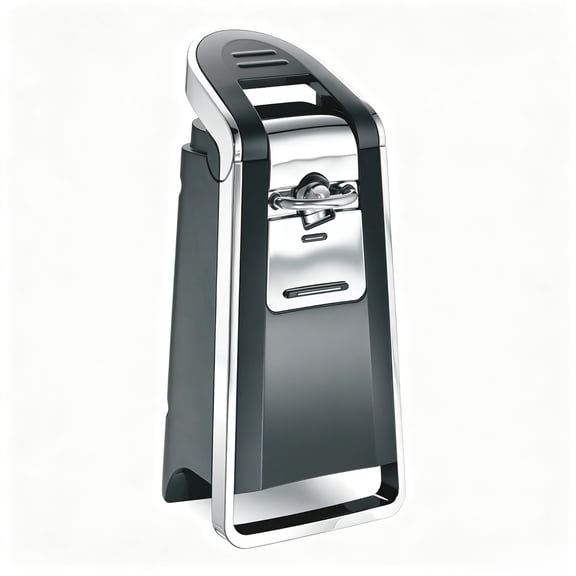 Smooth Touch Electric Automatic Can Opener with Easy Push Down Lever, Eliminates Sharp Edges, Opens All Standard-Size and Pop-Top Cans, Extra Tall, Black and Chrome (76606AG)