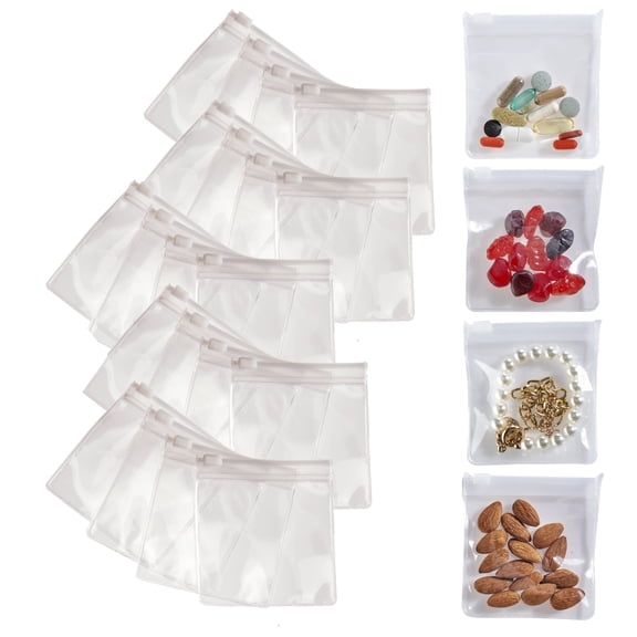 Smooth Trip Pill Pouches - Large Reusable Certified Food Grade EVA Pill Bags for Home or Travel - 24 pk