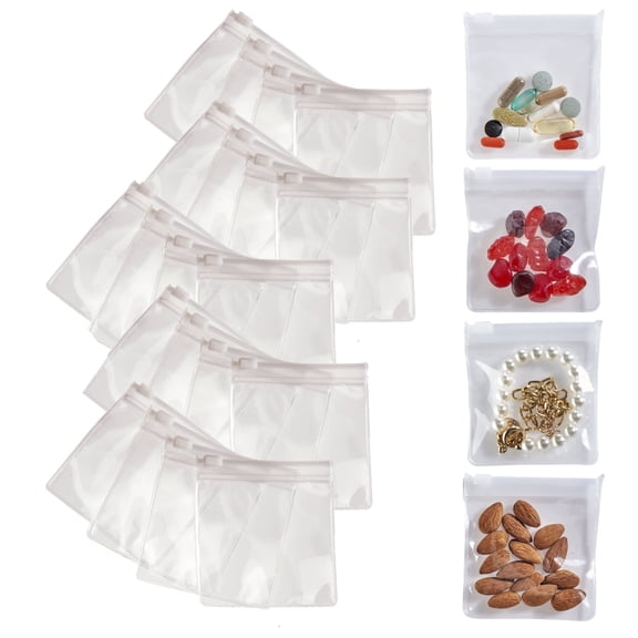 Smooth Trip Pill Pouches - Large Reusable Certified Food Grade EVA Pill Bags for Home or Travel - 24 pk