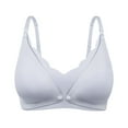 thumbnail image 1 of Smooth V Bras for Women Breathable Liftup Air Bra White Sports Bra Top No Underwire Comfort Push up Bras, 1 of 4