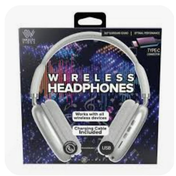 Smooth Vibes USB-C Bluetooth Headphones - White