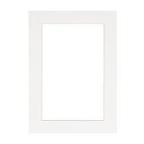 Smooth White 12x16 White Picture Mats with White Core for 8.5x11 Pictures - Fits 12x16 Frame