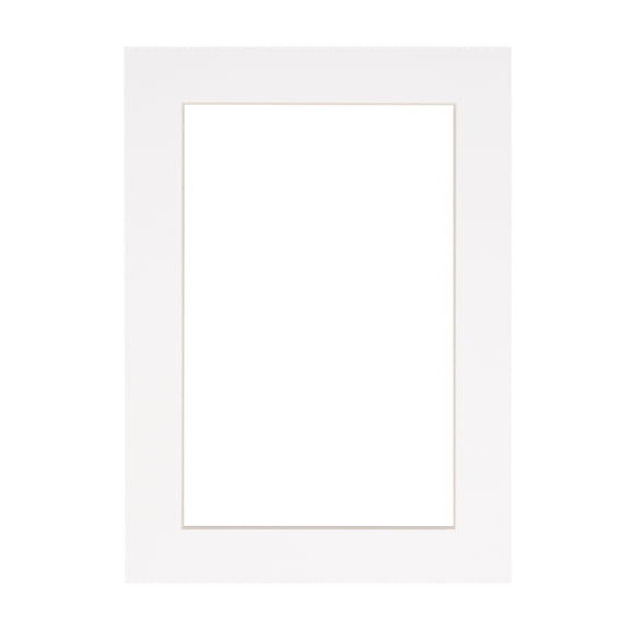 Smooth White 12x16 White Picture Mats with White Core for 8x10 Pictures - Fits 12x16 Frame