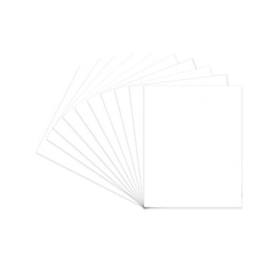 Smooth White 5x7 Backing Board - Uncut Photo Mat Board (10-Sheets)