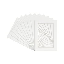 Smooth White 8.5x11 Picture Mats for 5.5x8.5 Pictures For 8.5x11 Frame