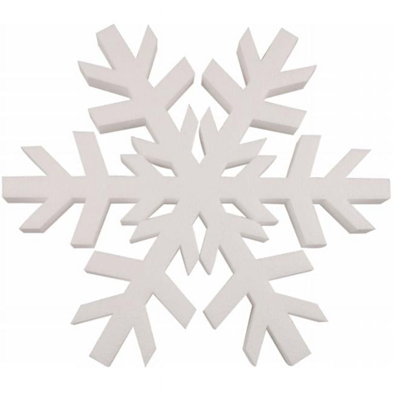 Polystyrene Foam 3D Snowflakes Plain White Foam Snow Decoration