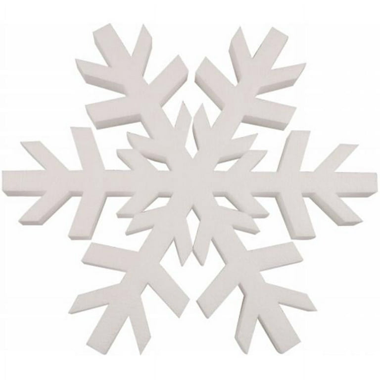 Foam White Large Snowflake SHAPES (Bulk 75)*