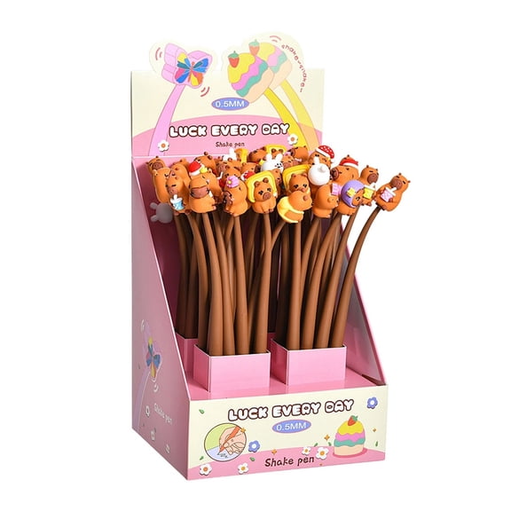Smooth Writing Pen Set of 48, Pink 23cm, Ergonomic Grip, Shake Function, Classroom Supplies, Great for Group Activities