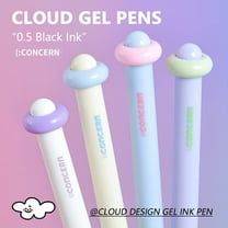 Smooth Writing Pens, 4 Pcs No Bleed & Smear, Black Ink Fine Point (0.5mm), Retractable Aesthetic Journaling Pens