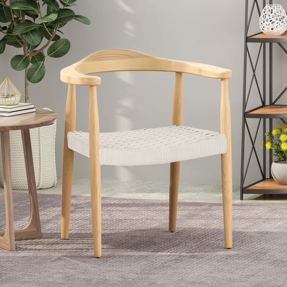 Smooth ash wood frame / Blend into decor with a no-assembly chair
