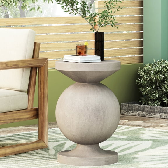 Smooth lightweight concrete look | Perfect for outdoor patios, adding personality | Durable enough to hold a substantial amount of weight