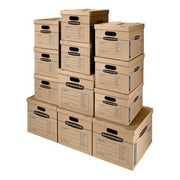 SmoothMove 8 Sml / 4 Med Classic Moving Box Kit, Lift-Off Lid, 12-Pack