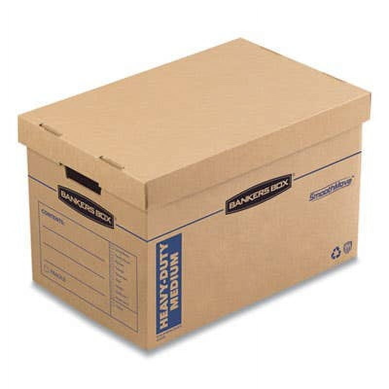Medium Brown Heavy-Duty Moving Boxes with Reinforced Handles, 8 Pack