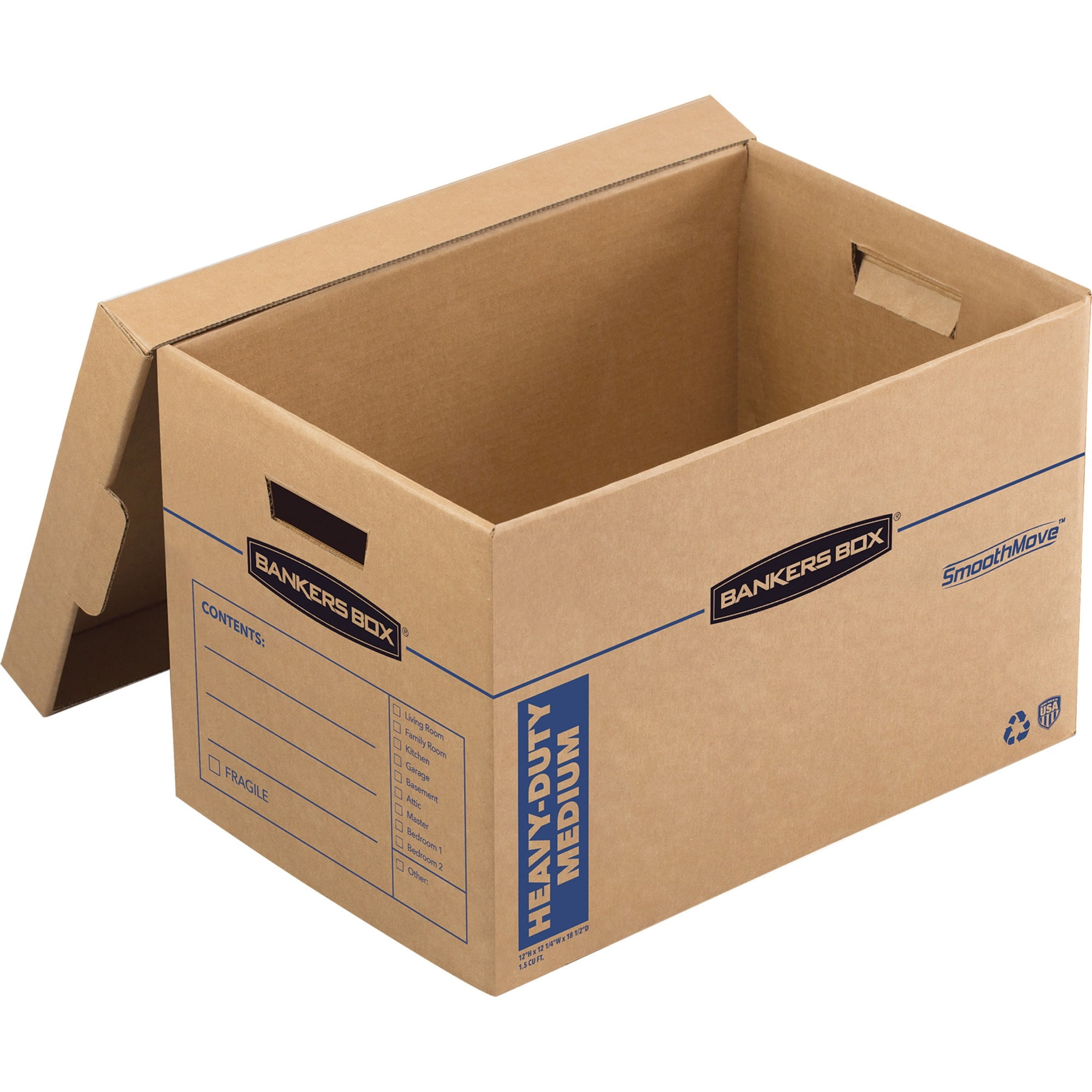 Bankers Box, FEL7710301, SmoothMove Maximum Strength Moving Boxes, 8 / Carton, Kraft