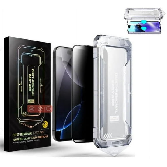 SmoothShield – Tempered Glass Screen Protector with Anti-Scratch Anti-Fingerprint Privacy & Auto Dust-Free Install (Privacy Edition,14 Plus)